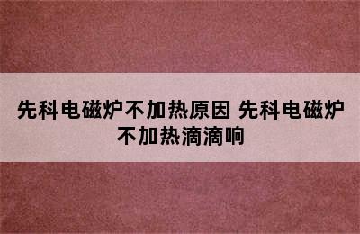 先科电磁炉不加热原因 先科电磁炉不加热滴滴响